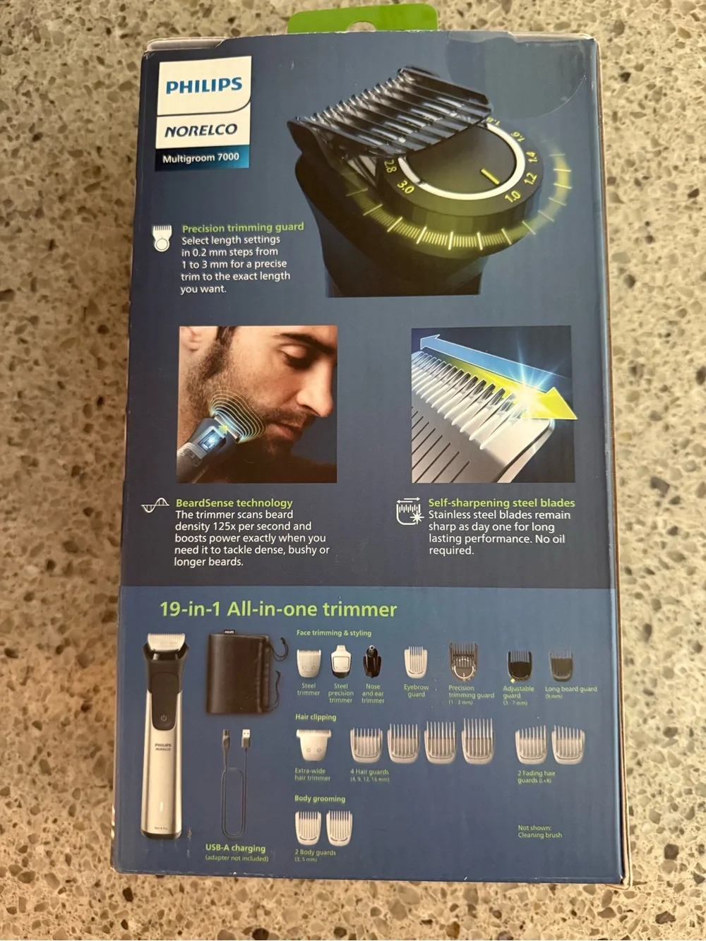 Philips Norelco Multigroom 7000 Stainless Silver and Black Trimmer